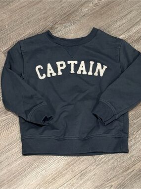 NWOT Little Co. 'CAPTAIN' Crewneck